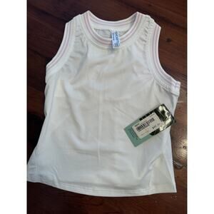 Inphorm Girls White Sleeveless Athletic Tank Tennis Golf NWT Size 5-6